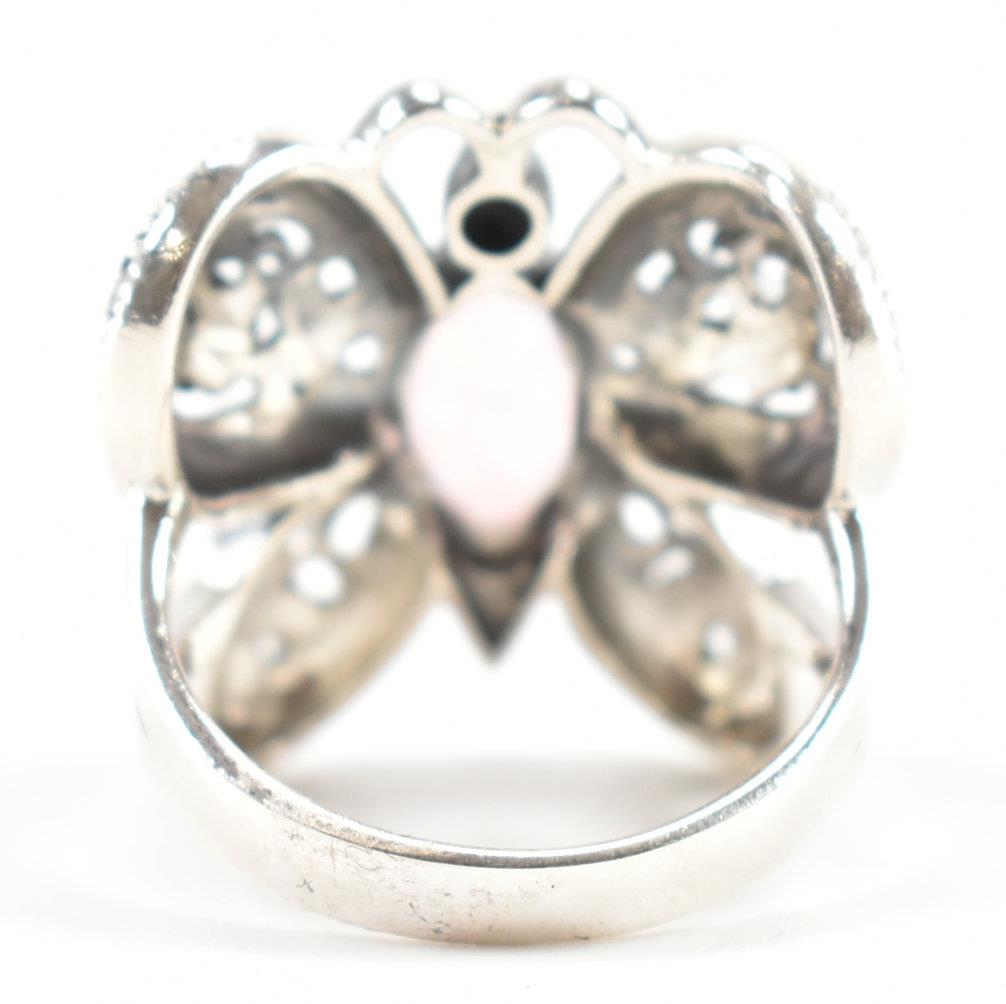 925 SILVER OPALITE & MARCASITE BUTTERFLY RING - Image 3 of 6