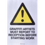 BANKSY (B.1974) - ARTISTS MUST REPORT TO RECEPTION