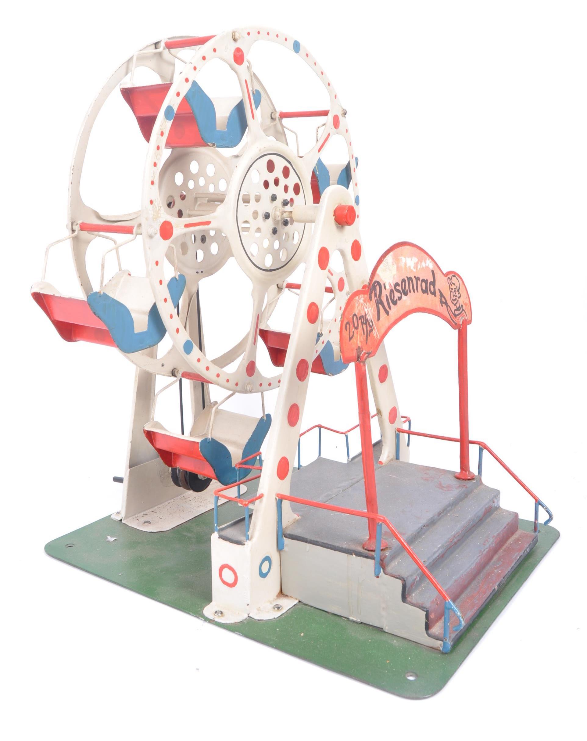 MID CENTURY TINPLATE HAND PAINTED MODEL FERRIS WHEEL