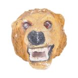 VINTAGE 20TH CENTURY PAPIER MACHE LION HEAD SCULPTURE