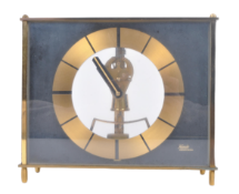 KUNDO - ELECTRONIC - GILT METAL & GLASS MANTEL CLOCK