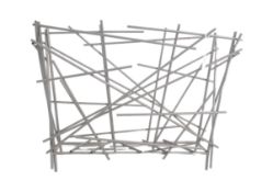 CONTEMPORARY STEEL CAMPANA BROS 'BLOW UP' STYLE MAGAZINE RACK