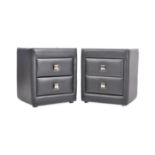 PAIR OF CONETMPROARY DESIGNER BEDSIDE CHESTS