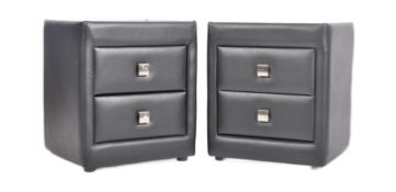 PAIR OF CONETMPROARY DESIGNER BEDSIDE CHESTS
