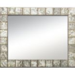 LARGE CONTEMPORARY DESIGNER MOSAIC FRAMED MIRROR