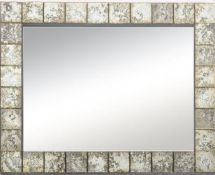 LARGE CONTEMPORARY DESIGNER MOSAIC FRAMED MIRROR