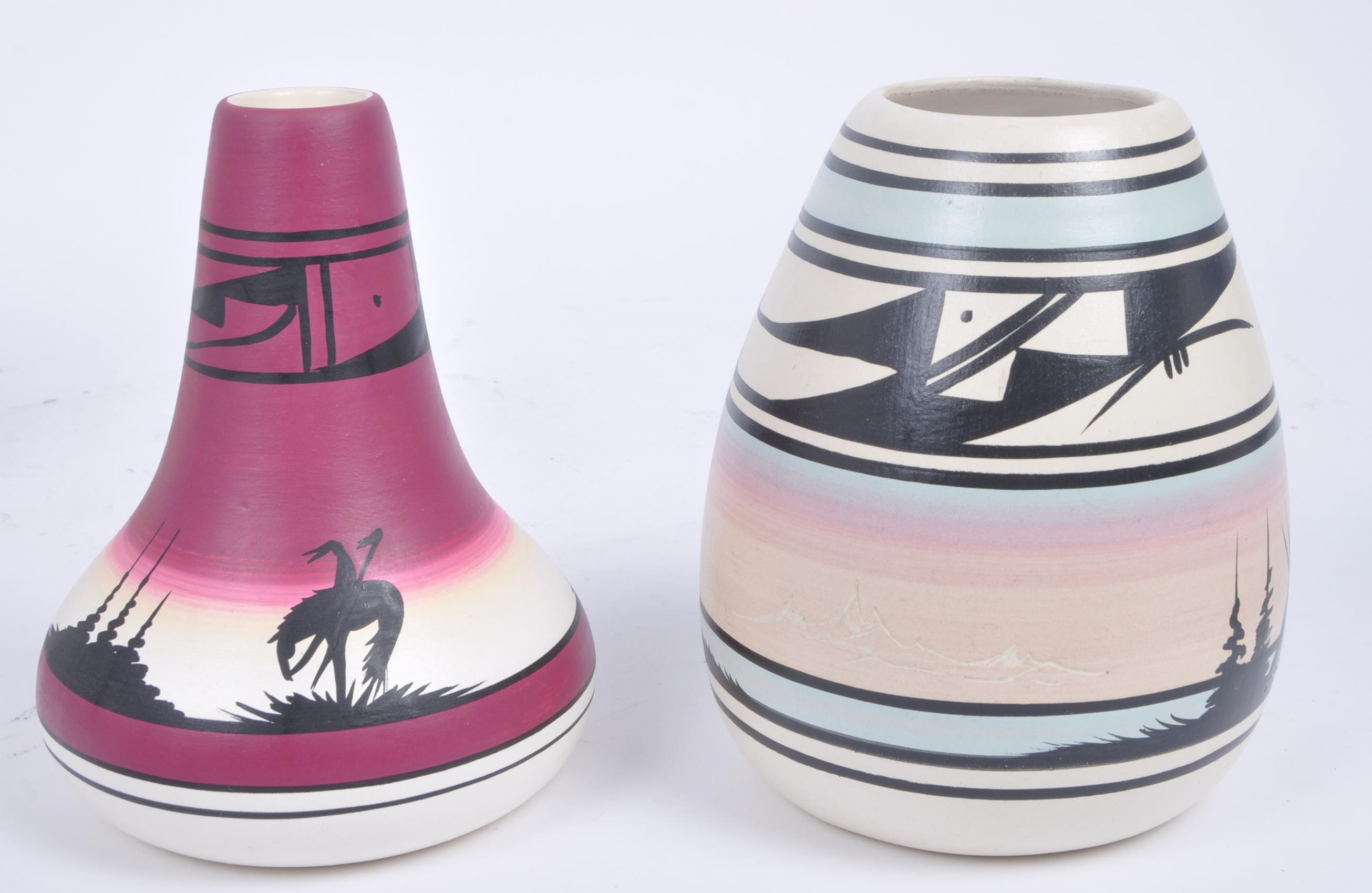 SELECTION OF HAND PAINTED NAVAJO POTTERY VASES - Image 9 of 9