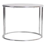 1970s CHROME & SMOKED GLASS COFFEE TABLE