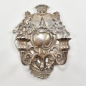 19TH CENTURY HALLMARKED SILVER MINIATURE DOUBLE WALL SCONCE