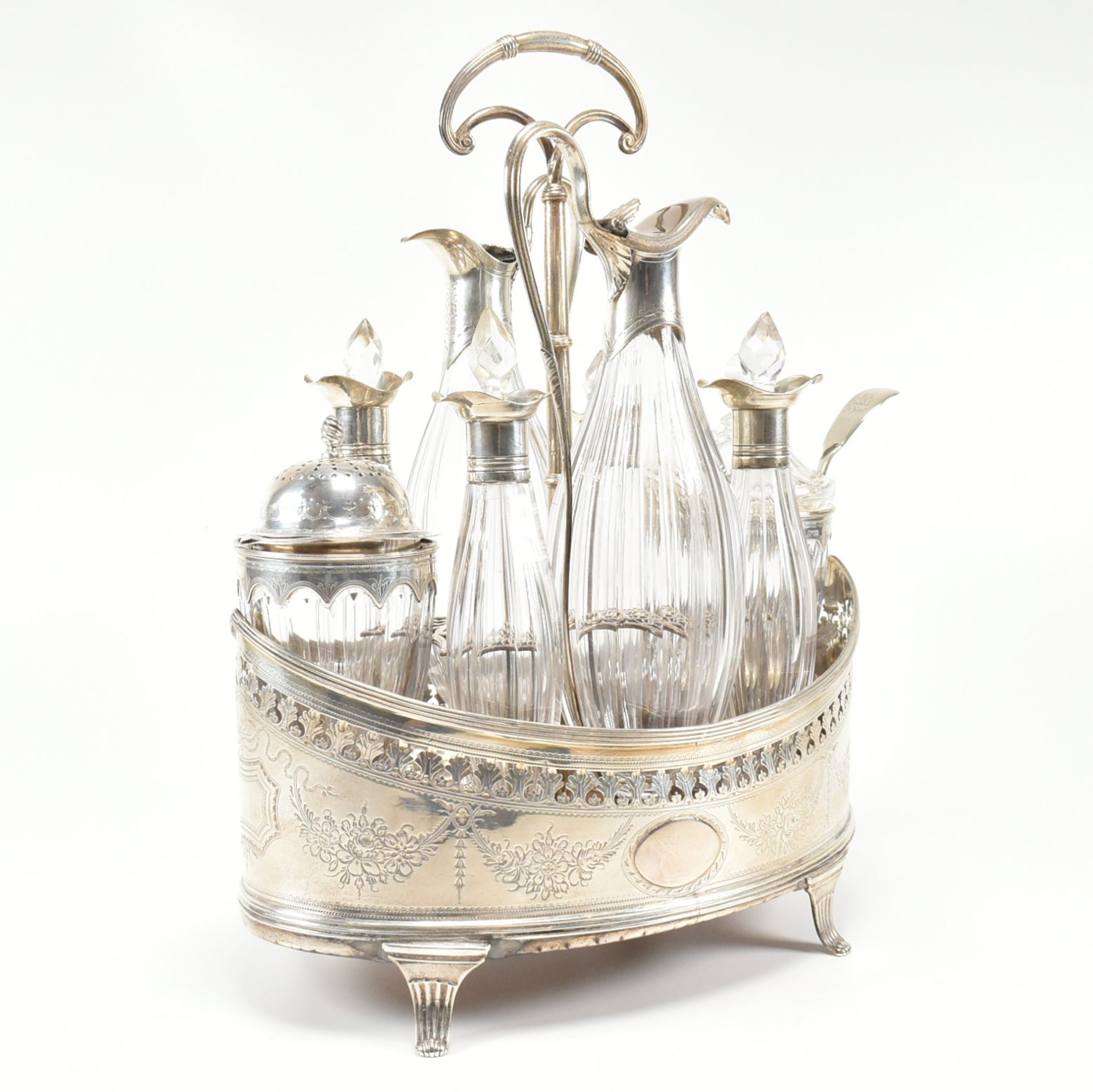 18TH CENTURY GEORGE III HALLMARKED SILVER 8 PIECE CRUET SET - Image 3 of 30