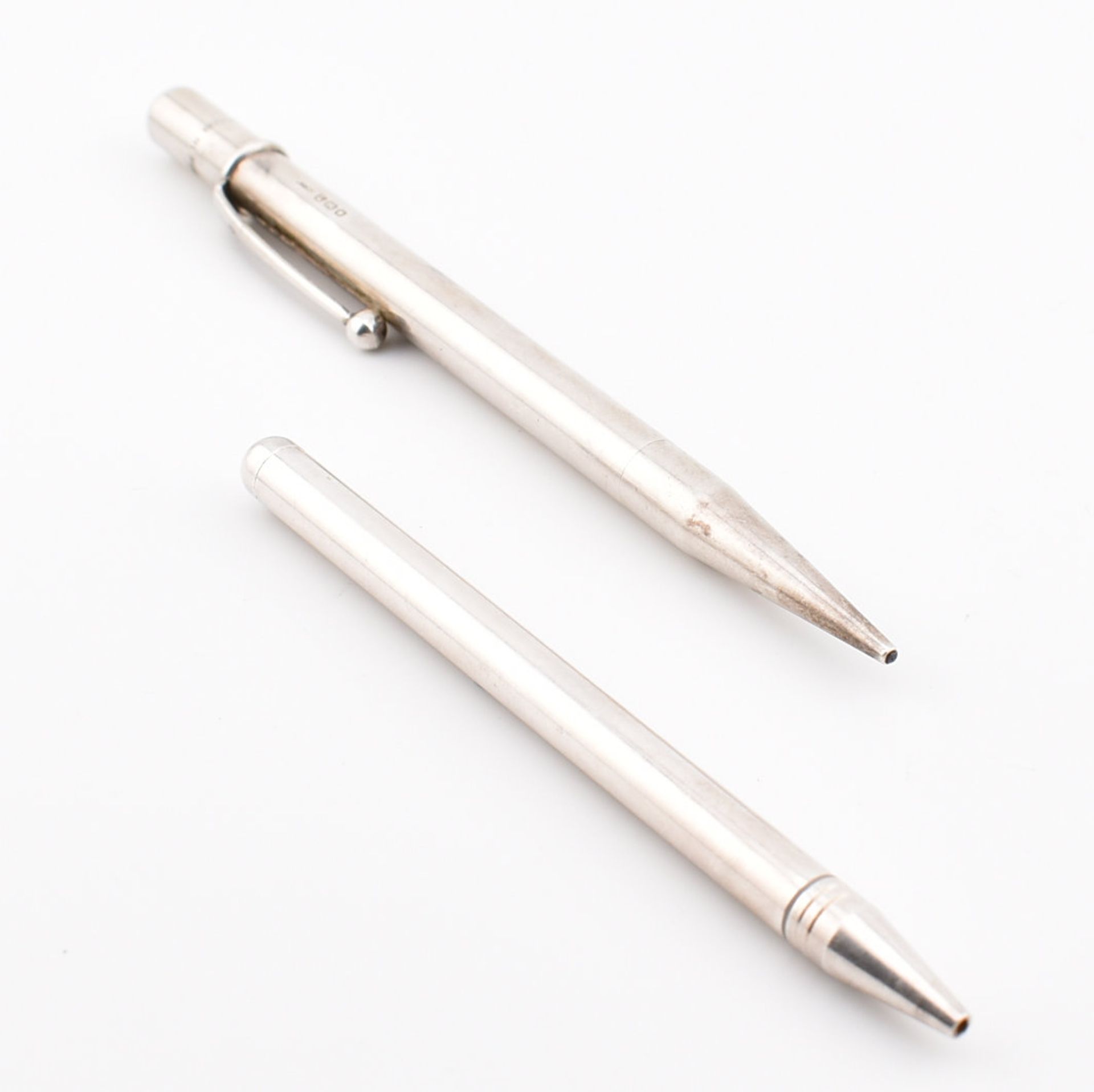 HALLMARKED SILVER MECHANICAL PENCIL & WHITE METAL MECHANICAL PENCIL - Image 2 of 7