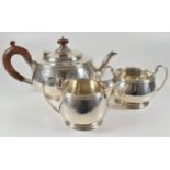 HALLMARKED SILVER ART DECO THREE PIECE TEA SERVICE