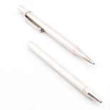 HALLMARKED SILVER MECHANICAL PENCIL & WHITE METAL MECHANICAL PENCIL