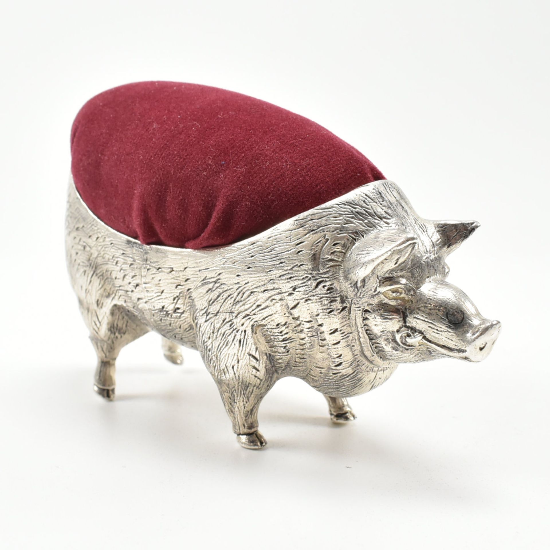 CONTEMPORARY 800 SILVER PIG PIN CUSHION