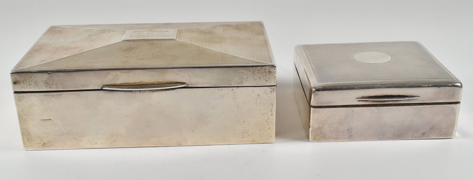 TWO HALLMARKED SILVER ART DECO CIGARETTE BOXES - Image 2 of 12