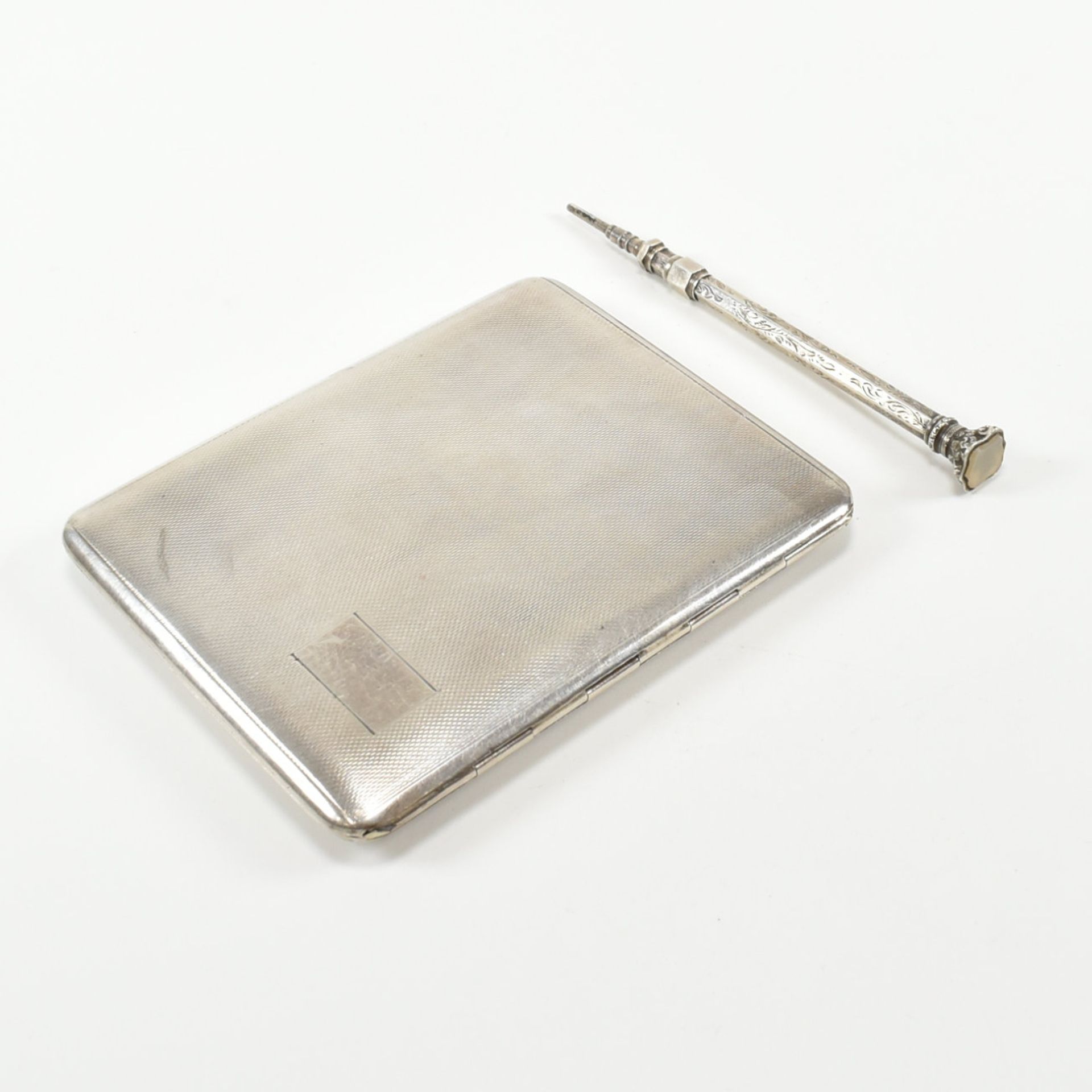 STERLING SILVER CIGARETTE CASE & A SILVER PROPELLING PENCIL - Image 3 of 8