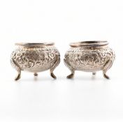 PAIR OF 19TH CENTURY SILVER SALTS