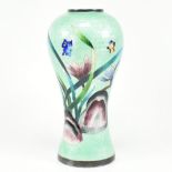 KOREAN 990 SILVER ENAMELLED BALUSTER VASE