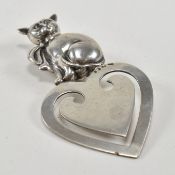 925 SILVER NOVELTY CAT BOOKMARK