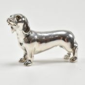 CONTEMPORARY STERLING SILVER DACHSHUND DOG FIGURINE