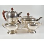 HALLMARKED FOUR PIECE SILVER TEA SERVICE MAPPIN & WEBB