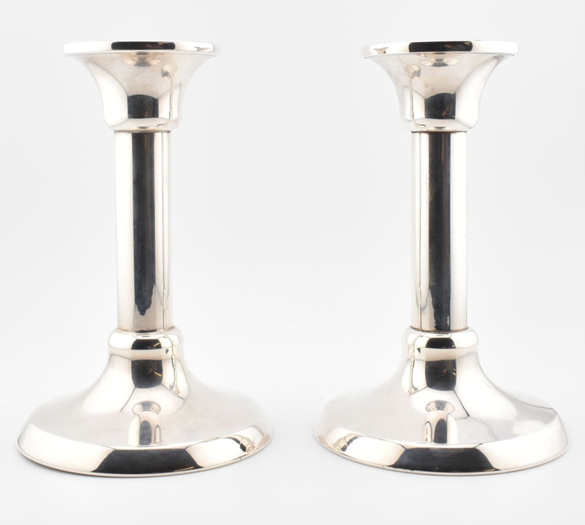 TIFFANY & CO PAIR OF STERLING SILVER CANDLESTICKS
