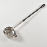 18TH CENTURY WHITE METAL GEORGIAN TODDY LADLE