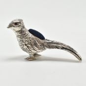 925 STERLING SILVER PHEASANT PIN CUSHION