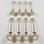 COLLECTION OF EIGHT VICTORIAN HALLMARKED SILVER TEA SPOONS