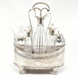 18TH CENTURY GEORGE III HALLMARKED SILVER 8 PIECE CRUET SET