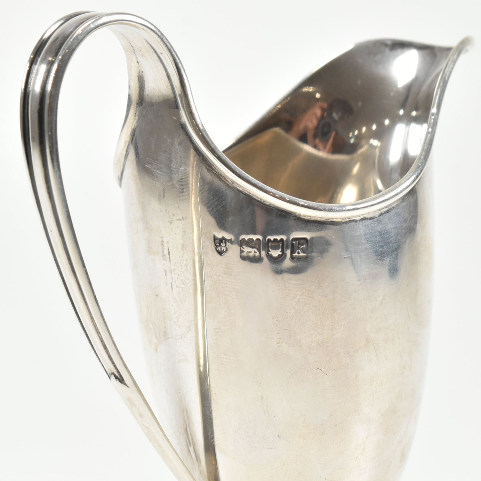 HALLMARKED EDWARDIAN SILVER HELMET JUG CREAMER - Image 8 of 8