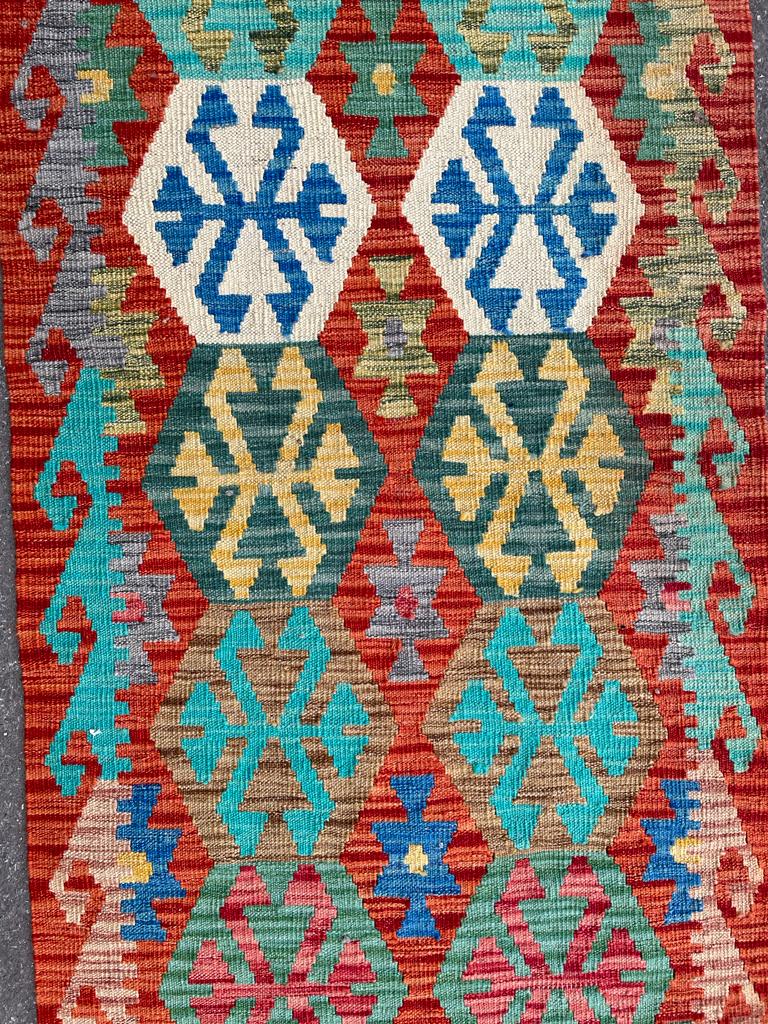 VINTAGE ANATOLIAN TURKISH KILIM RUNNER RUG - Image 3 of 4