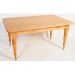 HANDMADE ELM & PINE WOOD REFECTORY DINING TABLE