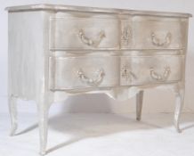 PAINTED LARGE SERPENTINE FRONTED CHEST OF DRAWERS