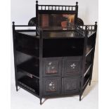 19TH CENTURY VICTORIAN AESTHETIC MOVEMENT BLACK LACQUERED CABINET