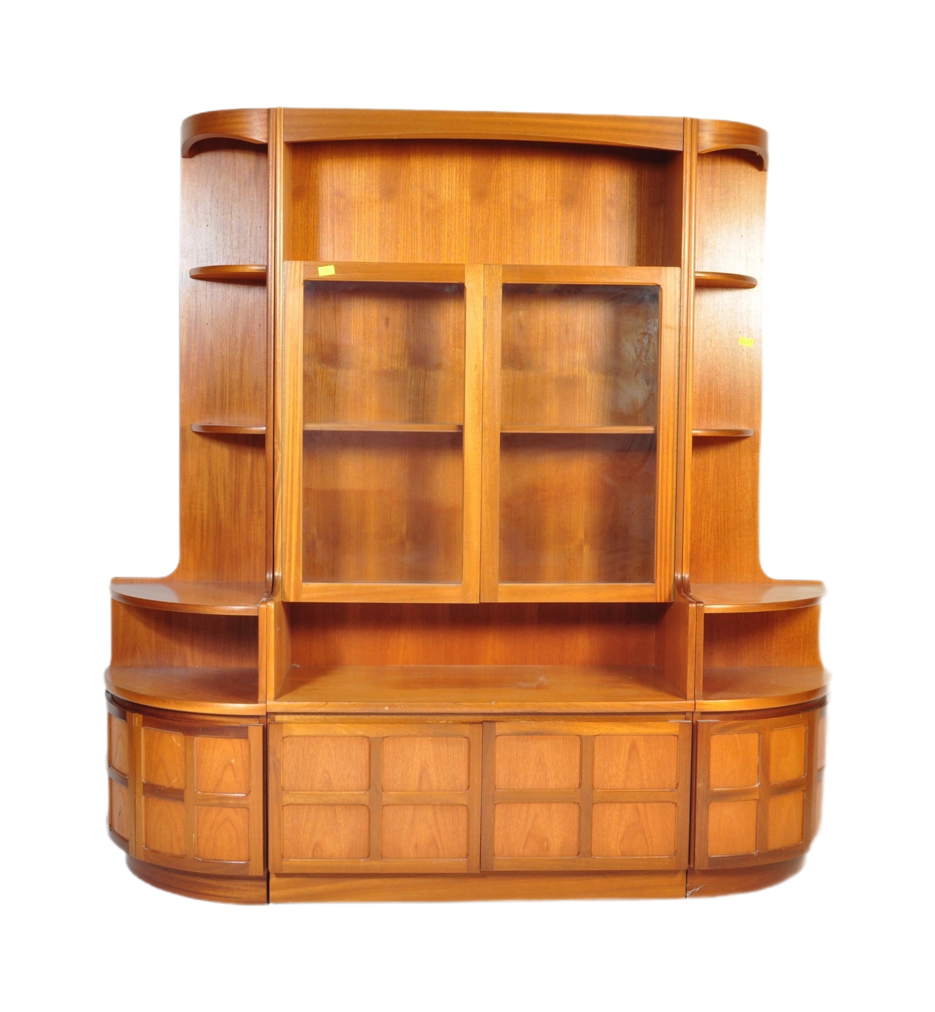 VINTAGE CIRCA 1970S TEAK NATHAN SQUARES WALL UNIT BOOKCASE