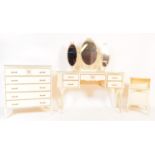 20TH CENTURY LOUIS XV STYLE DRESSING TABLE AND BEDSIDE