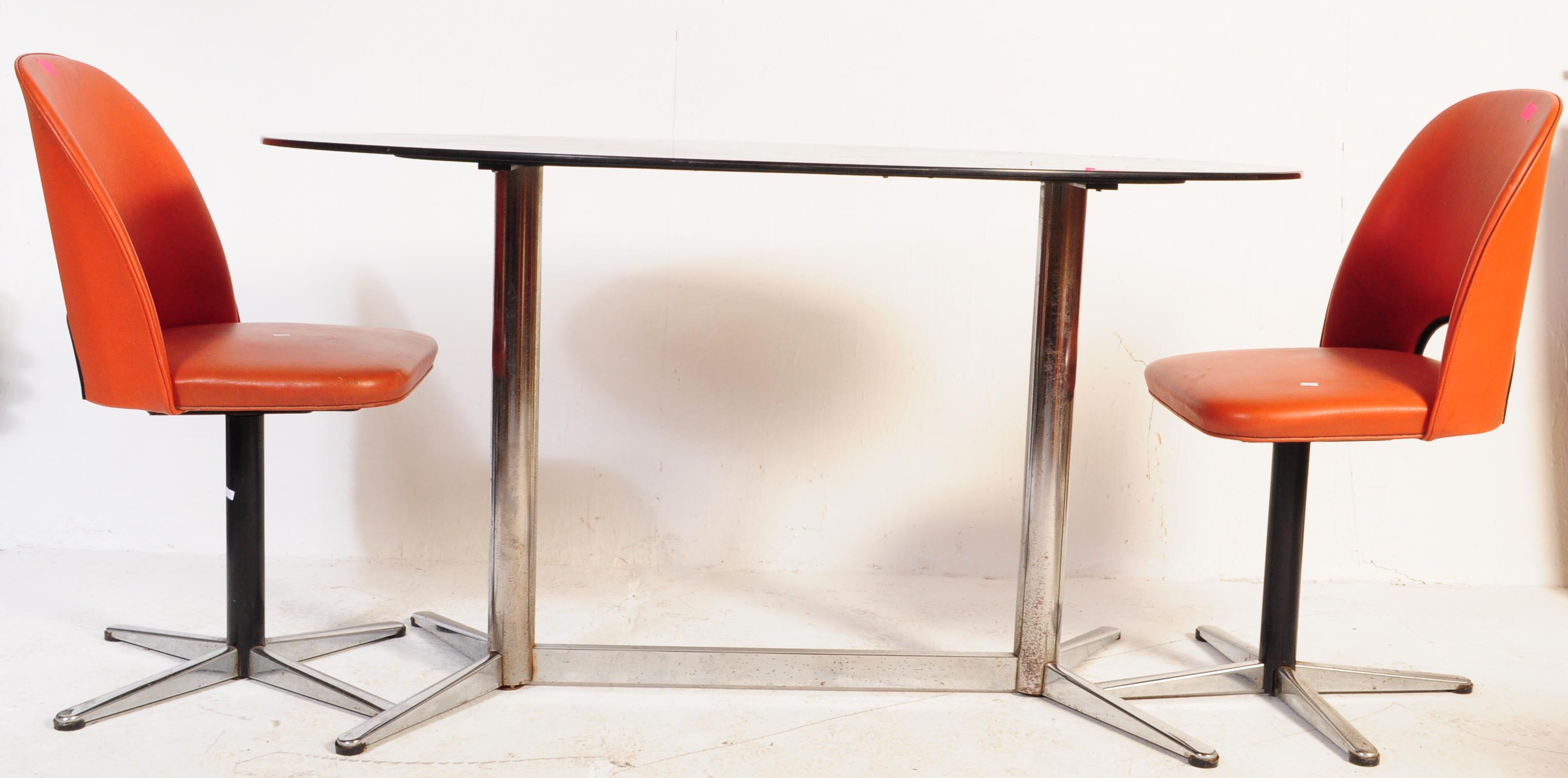 BRITISH MODERN DESIGN - 1970'S GLASS DINING TABLE & CHAIRS