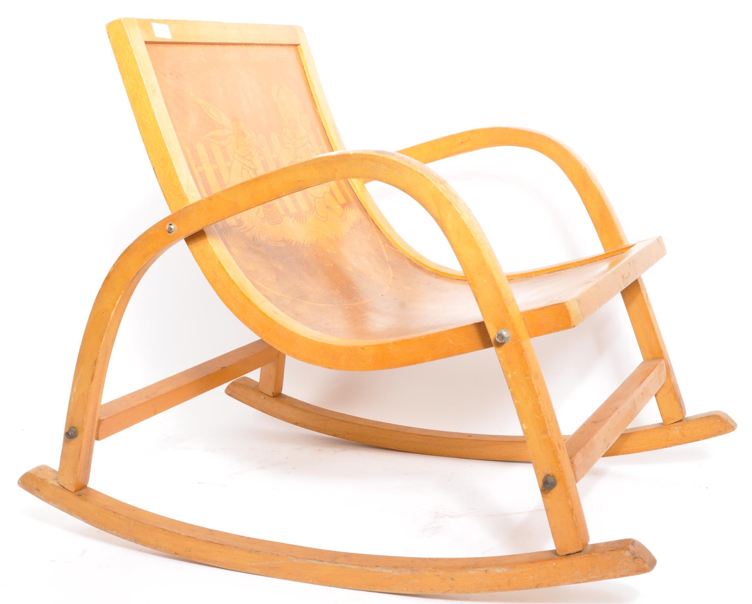 VINTAGE BENTWOOD CHILDRENS ROCKING CHAIR - Image 6 of 7