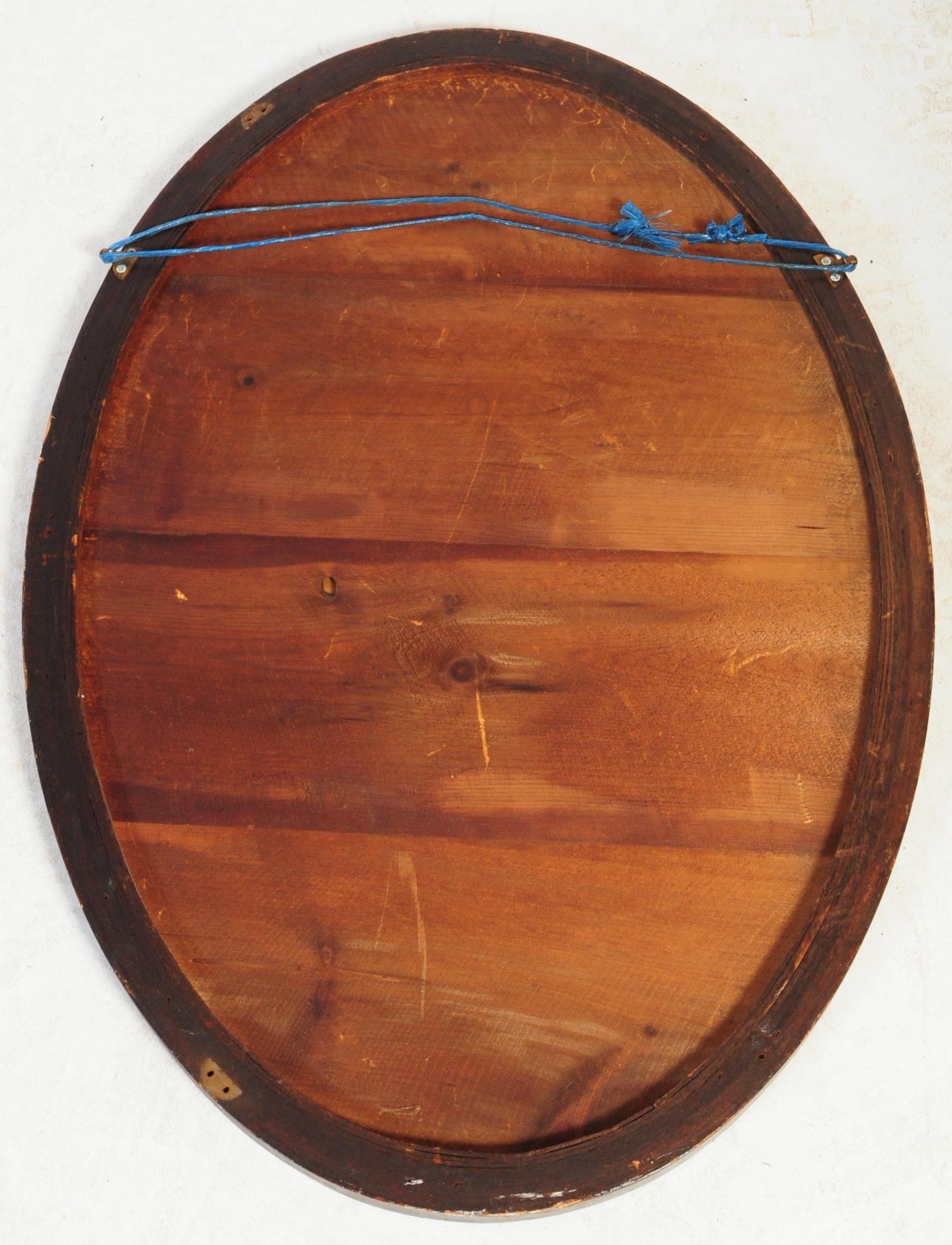 EDWARDIAN MAHOGANY INLAID OVERMANTEL MIRROR - Image 4 of 4