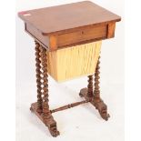 19TH CENTURY VICTORIAN MAHOGANY SEWING TABLE