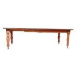 VICTORIAN MAHOGANY TWIN LEAF WIND OUT DINING TABLE