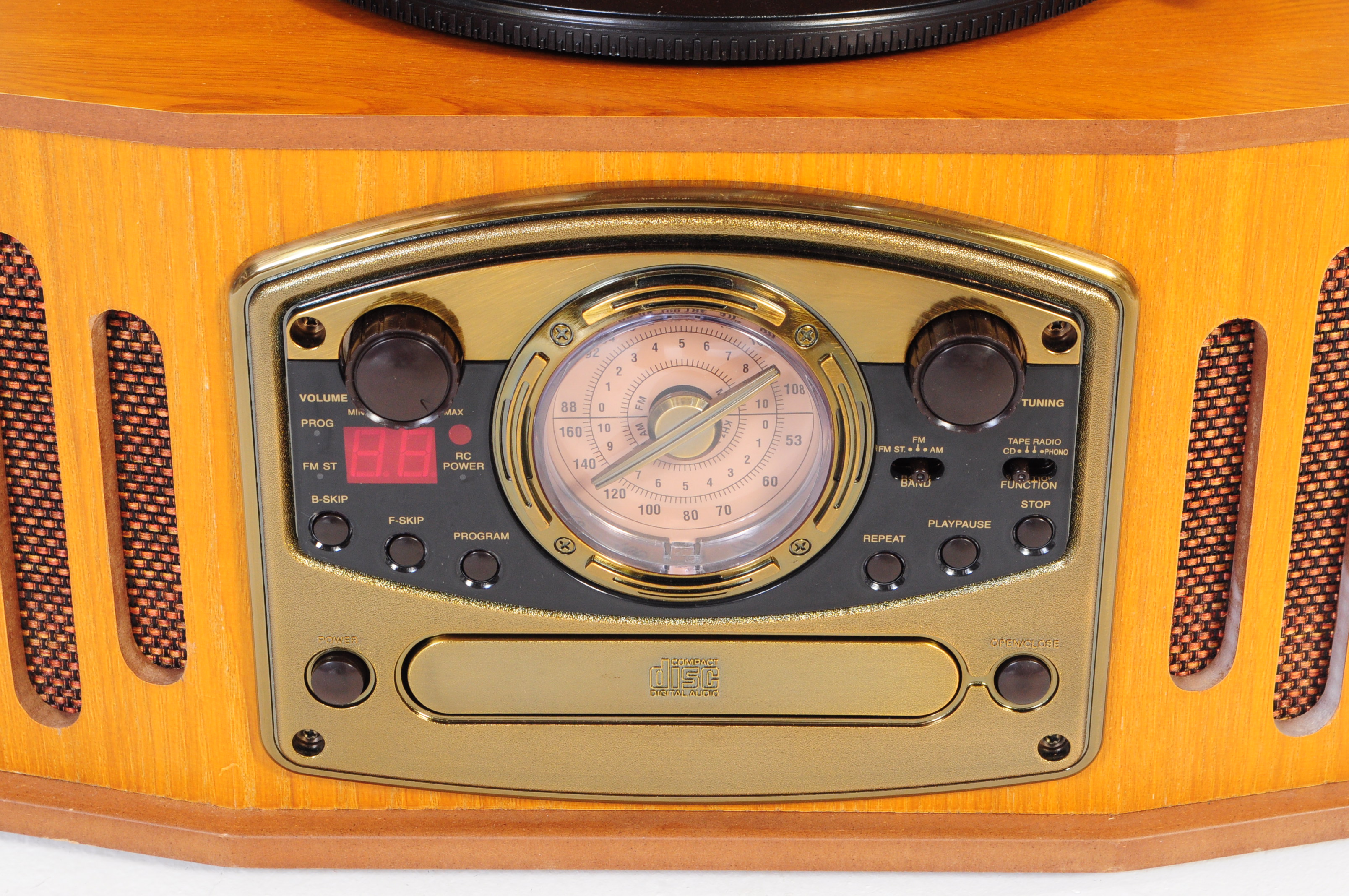 VINTAGE 20TH CENTURY FAUX WOOD HI - FI STEREO SYSTEM - Image 4 of 5