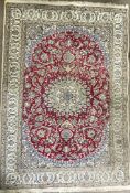 VINTAGE PERSIAN ISLAMIC NAIN FLOOR CARPET RUG