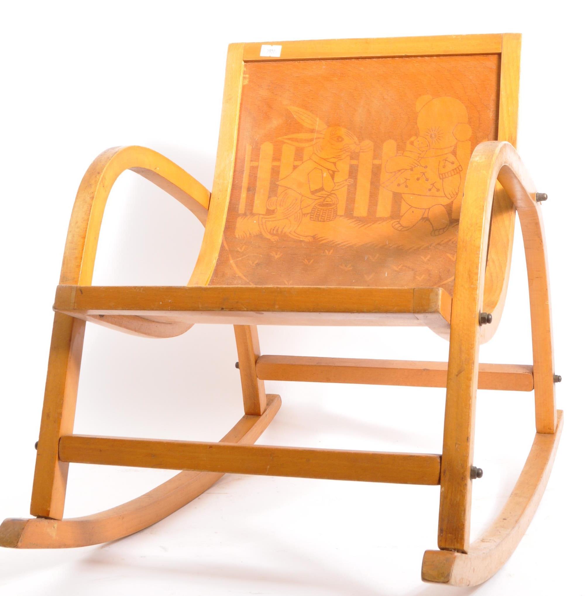 VINTAGE BENTWOOD CHILDRENS ROCKING CHAIR - Image 2 of 7