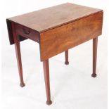 19TH CENTURY GEORGE III MAHOGANY PEMBROKE TABLE