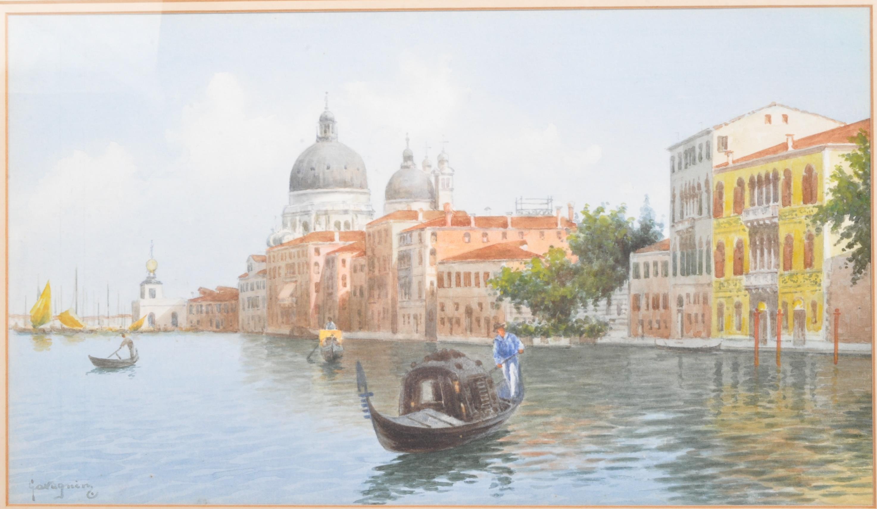 20TH CENTURY SIGNED WATERCOLOR - VENICE SCENE