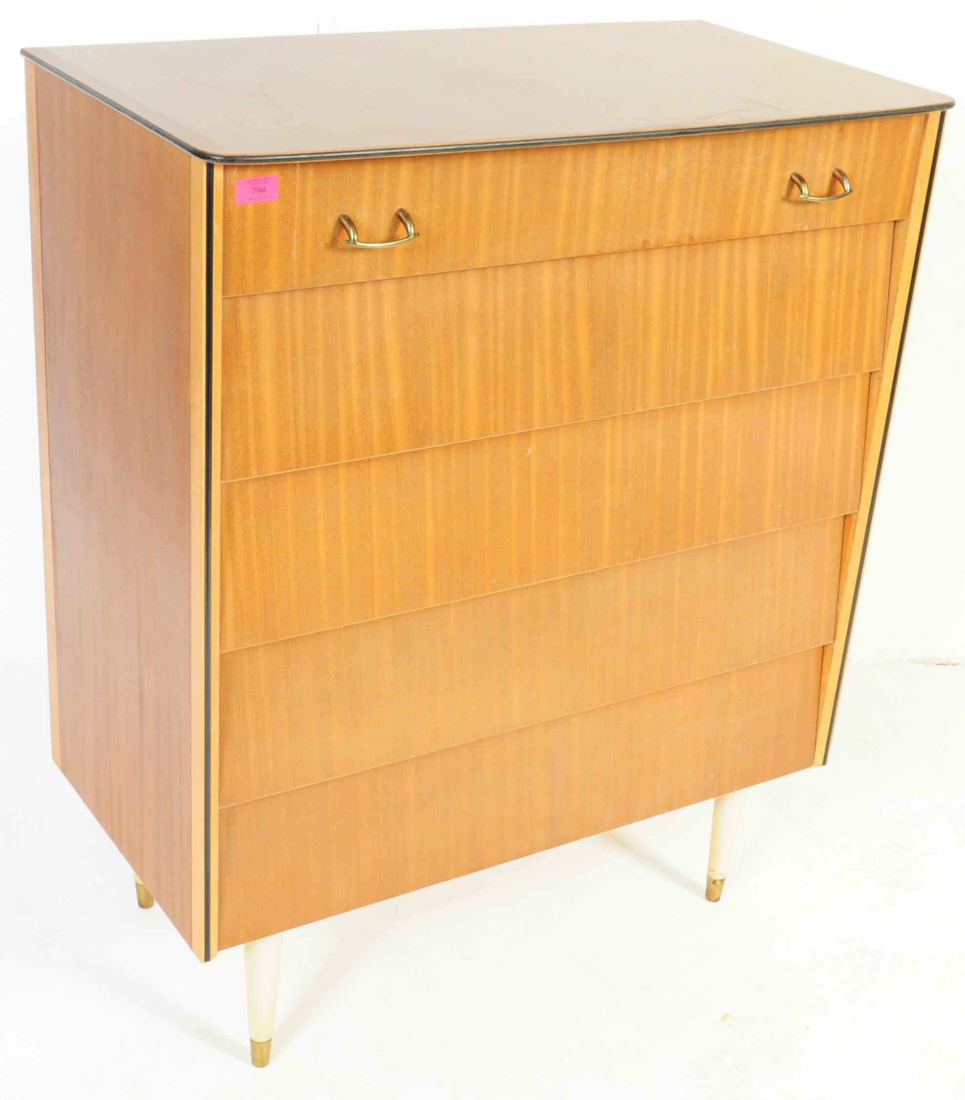 MID CENTURY AVALON TEAK BEEHIVE CHEST OF DRAWERS - Image 2 of 6