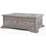 19TH CENTURY CARVED ANGLO COLONIAL INDIAN WORKBOX
