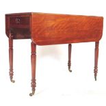 EARLY 19TH CENTURY MAHOGANY DROP LEAF PEMBROKE TABLE